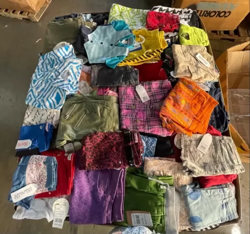 Shop kids apparel liquidation mixed pallets from US outlet stores by the pallet or truckloads. The pallets include all kind of kids clothing, all new with labels